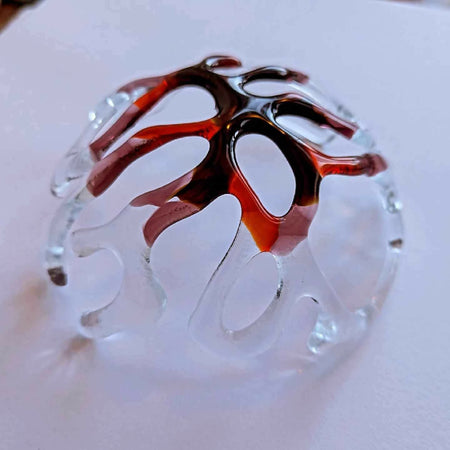 Glass Coral bowl