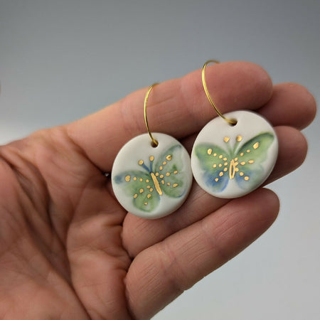 Handmade porcelain earrings