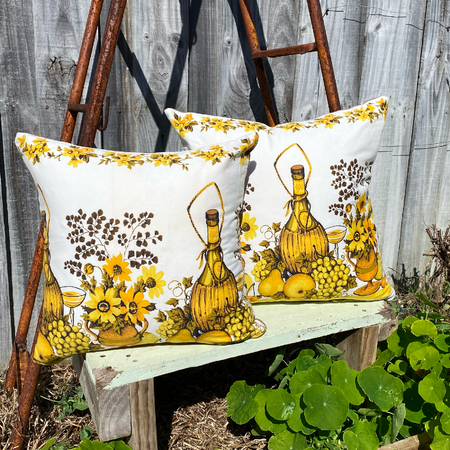 Golden Harvest Cushion Cover Vintage Design Handmade