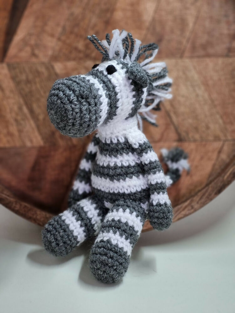 Zebra crochet toy