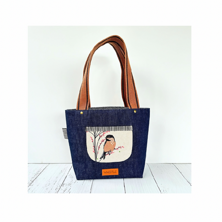 Mercantile Tote Shopping Bag - Bird on Linen