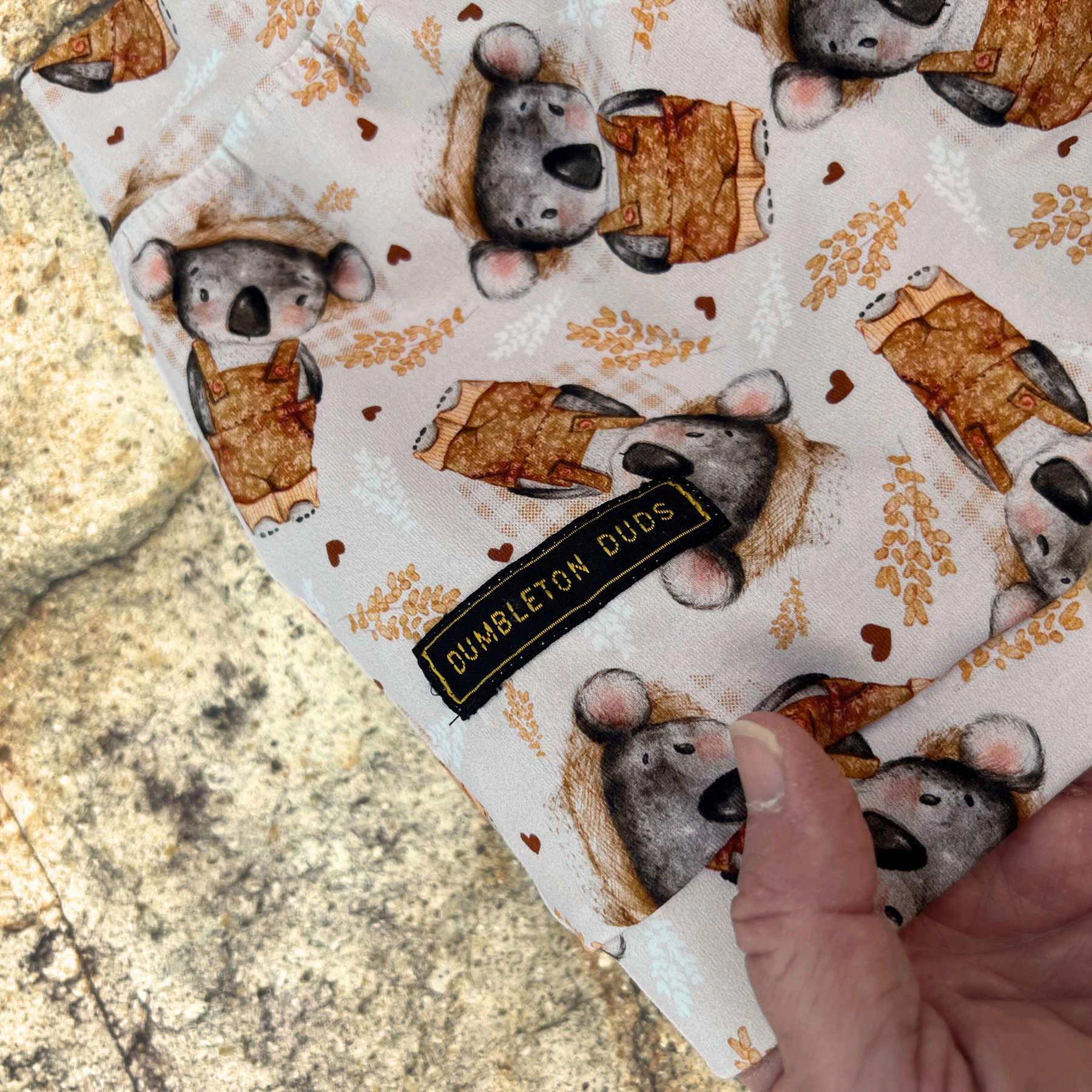 Farmer Koala | Sizes 000 | Handmade Baby Pants by Dumbleton Duds | FREE Postage $50+