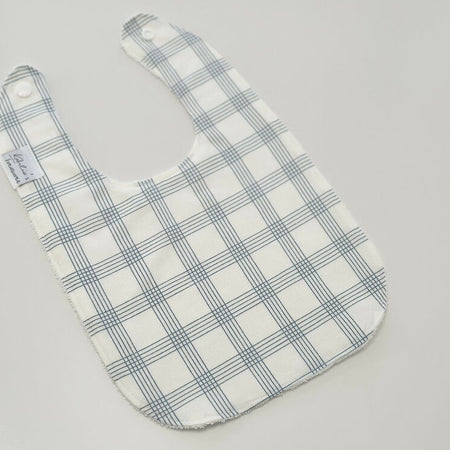 Blue tartan bib