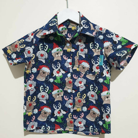 Rudolph Pups Christmas - Children's Shirt (Size 4)