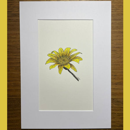 Yellow Treasure Flower - Original Drawing