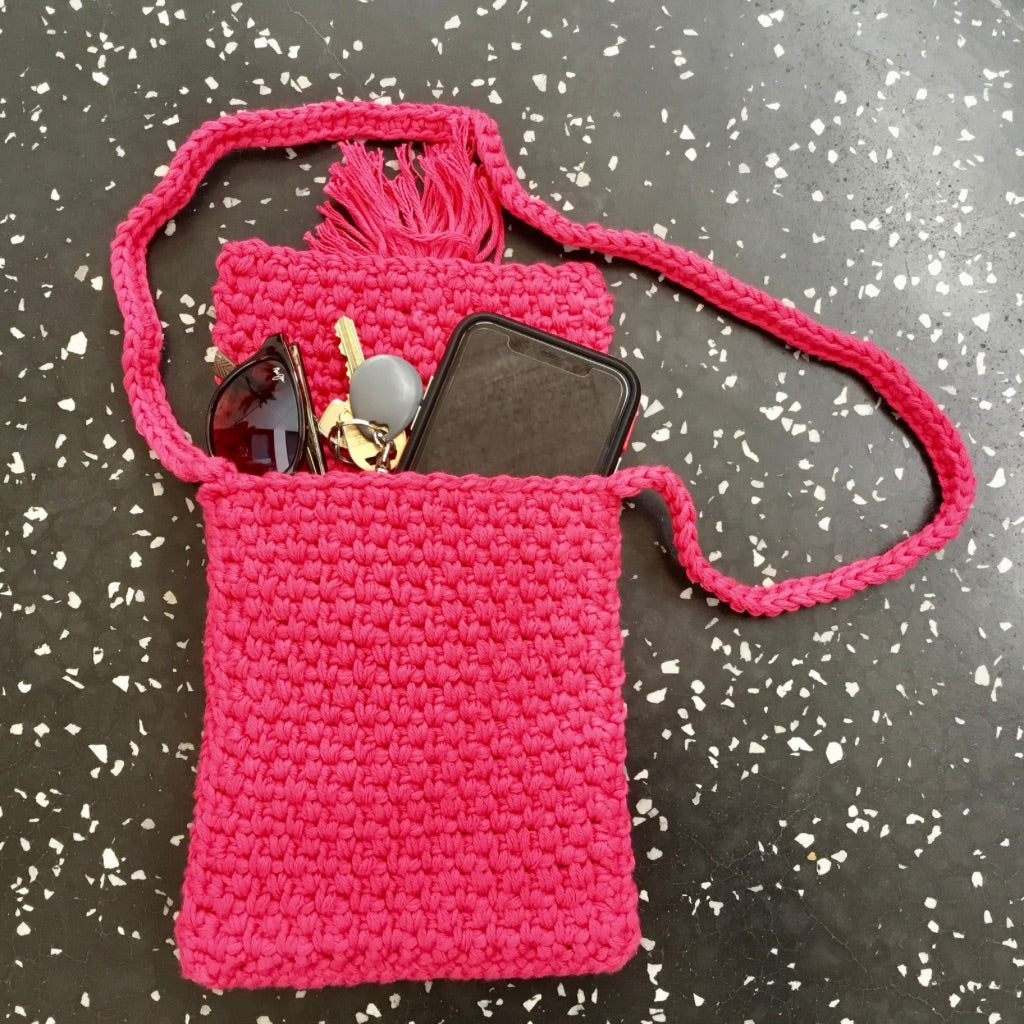 Crocheted Cross Body Bag