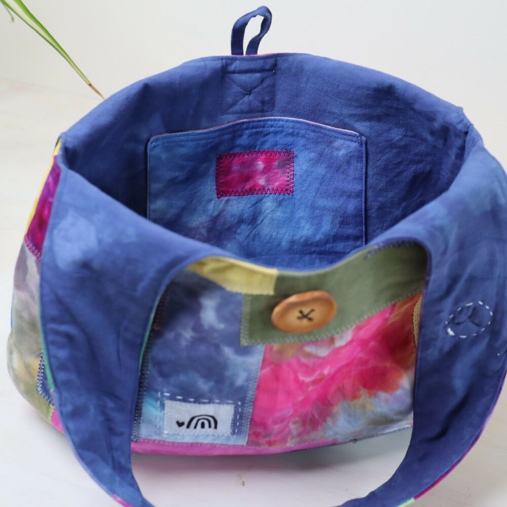 Ice Dyed Patchwork Boho Bag