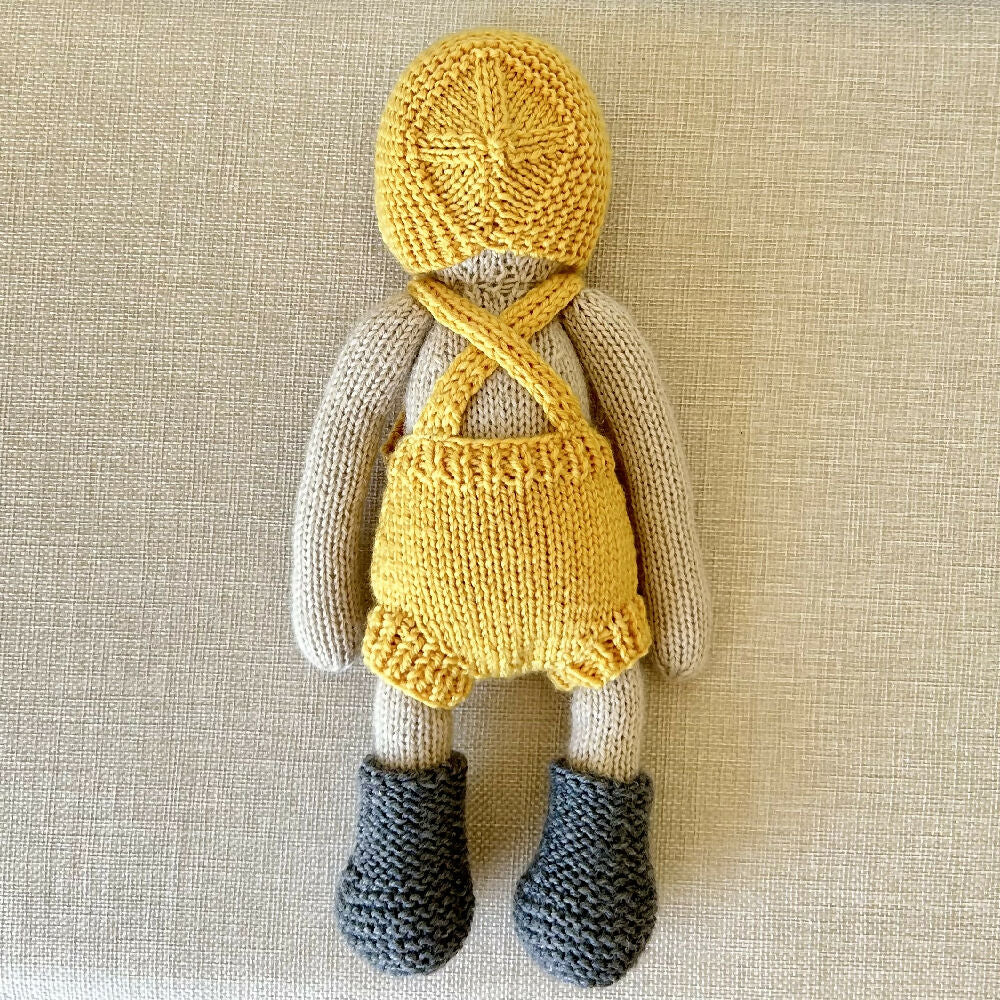 Oak Folk Doll 1| Knitted | Removable Clothing | Natural Fibres