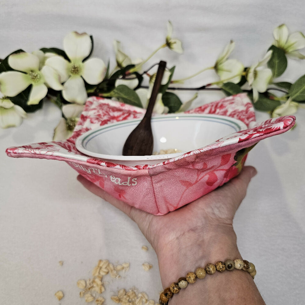 Hot/Cold Cozy Bowl - Pink Floral/Flowers