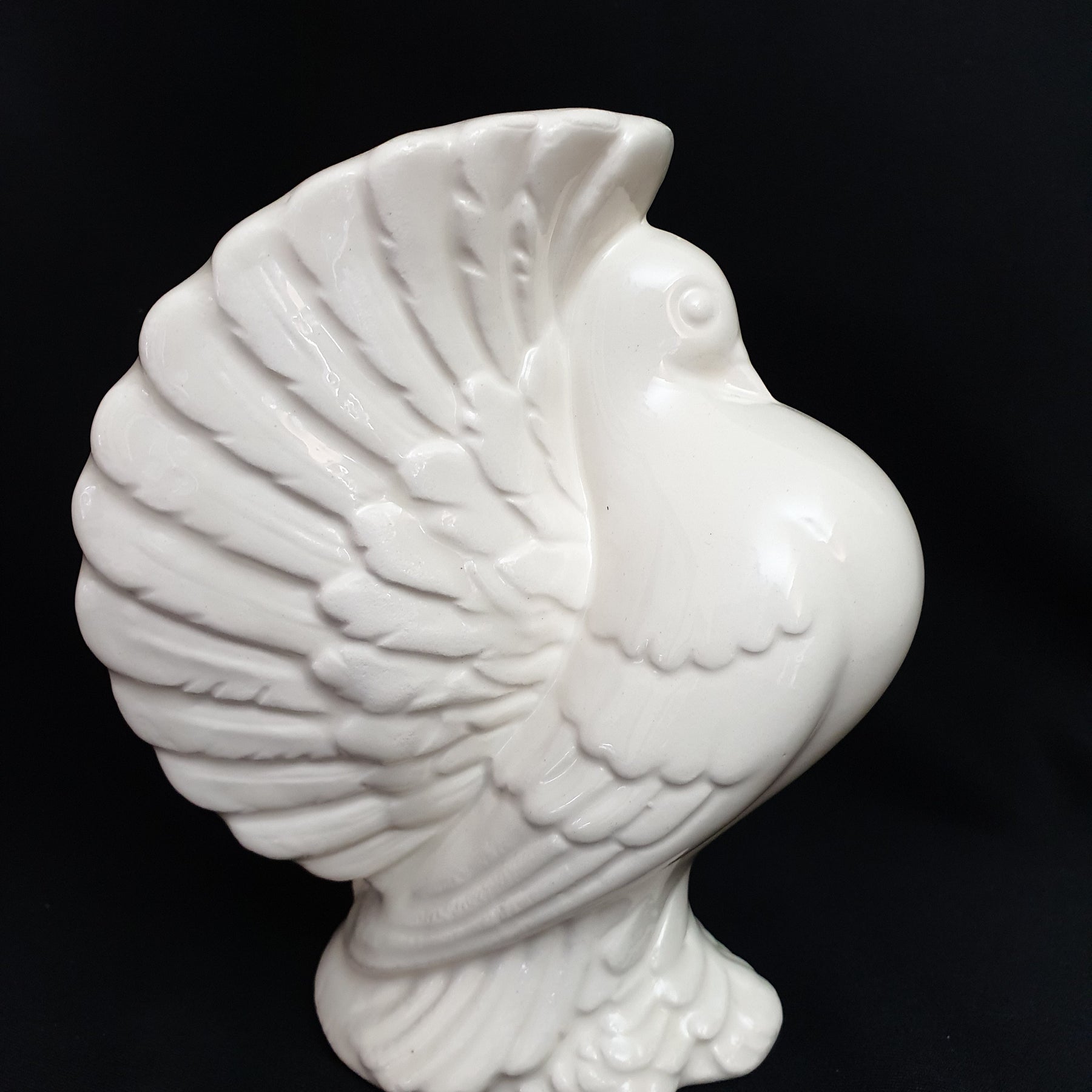 Ceramic White Gloss Dove Vase