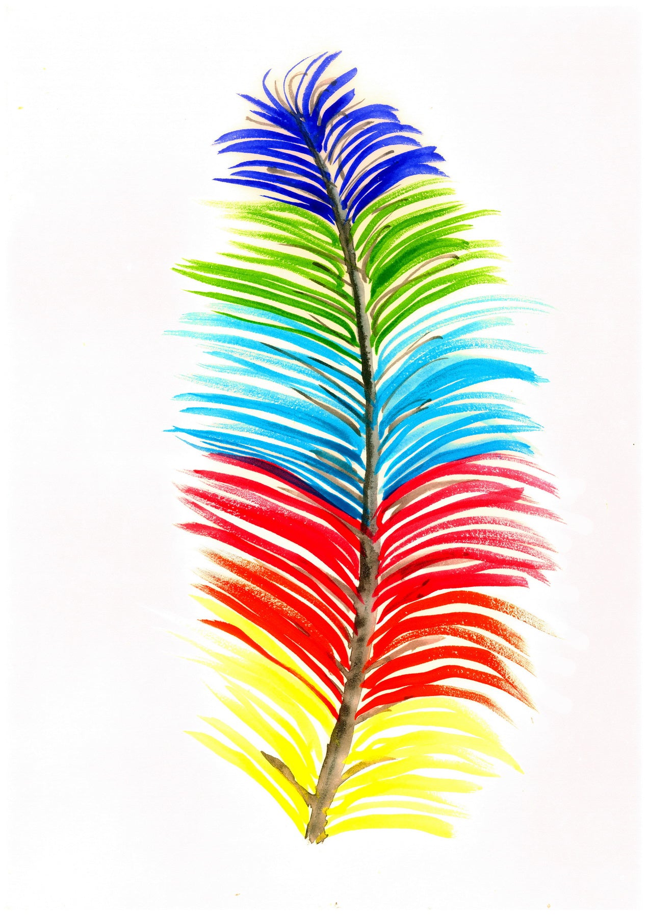 Feather - Original Art Greeting Card