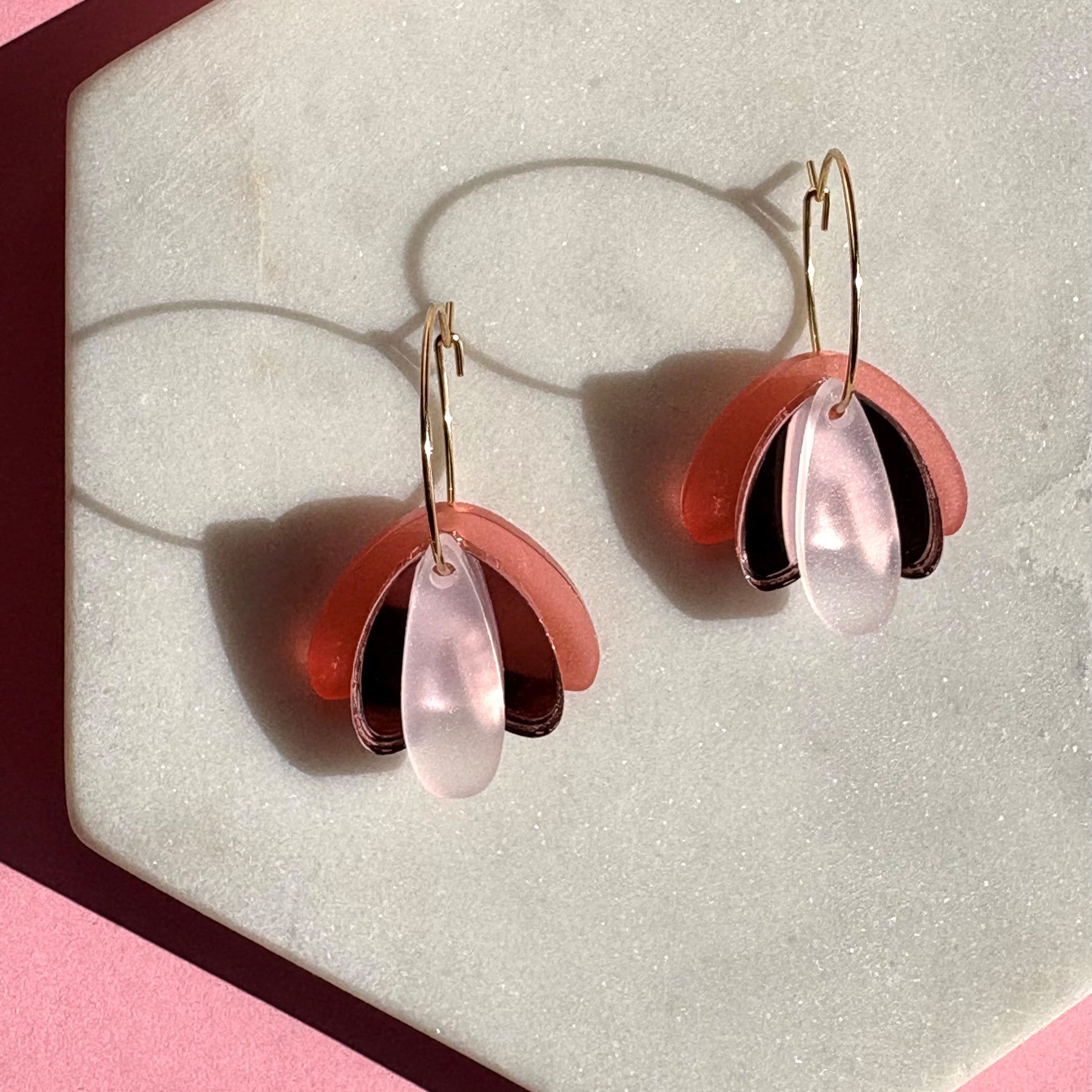 Fids Flower 3 Piece - Rose gold and Nectarine