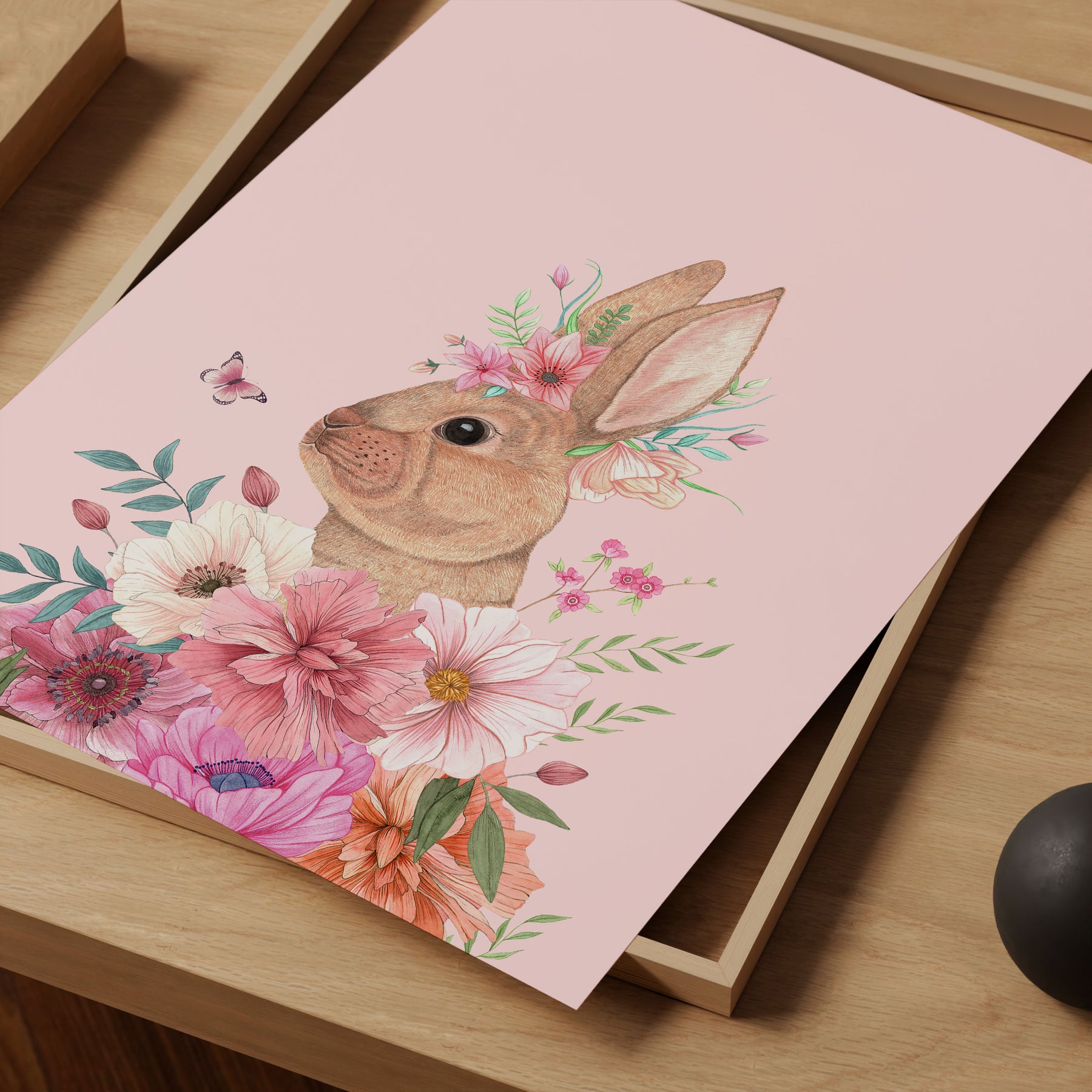 Floral Bunny Art Print
