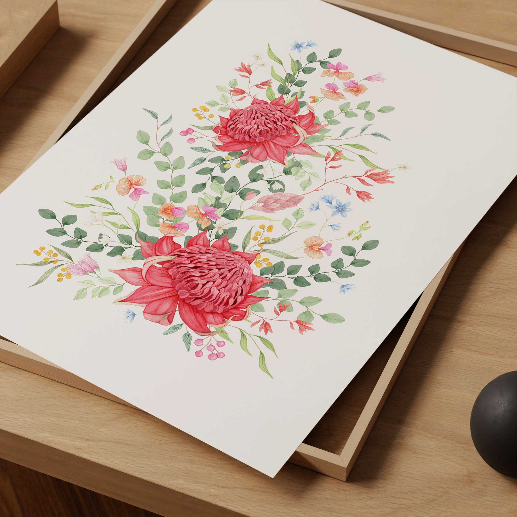 Waratah Floral Art Print