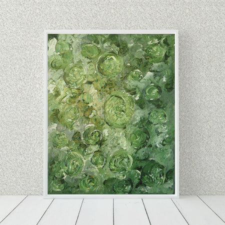 Abstract Green Textured Wall Art