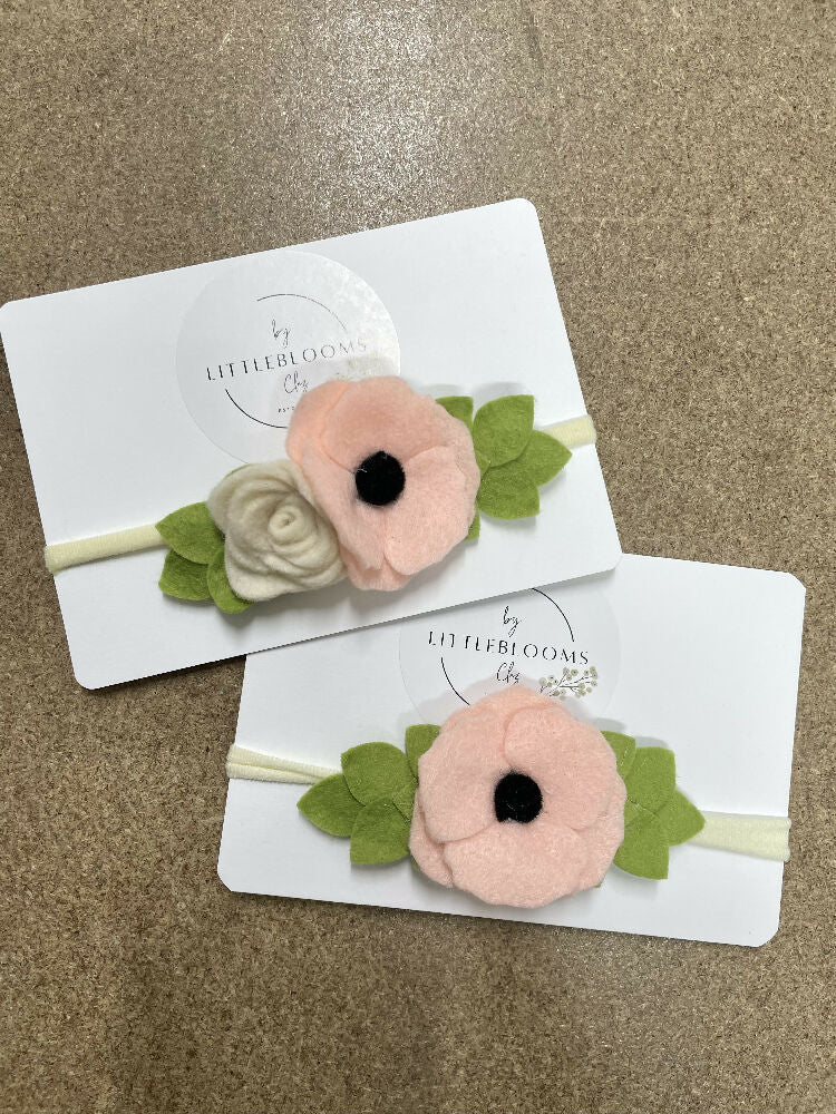 Poppy rose headband