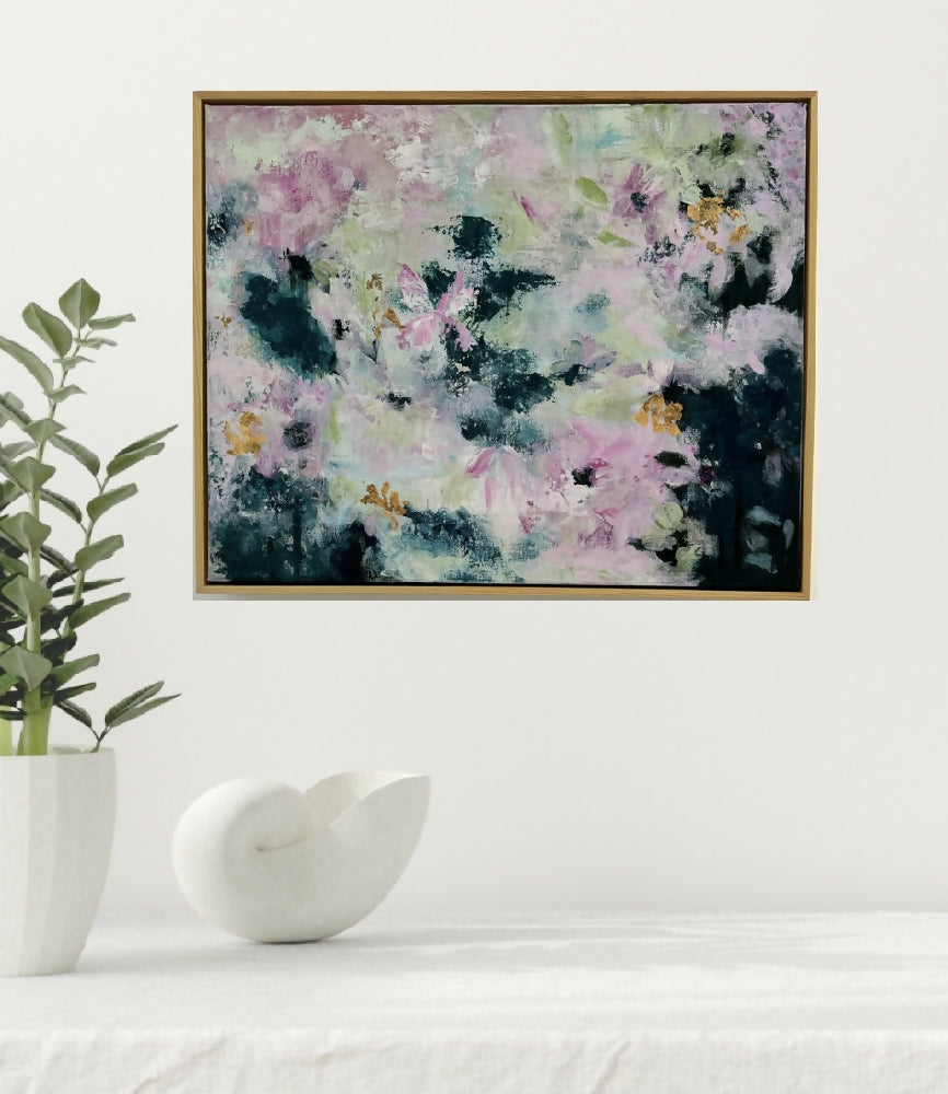 Original acrylic painting 'Flowers in the Haze'