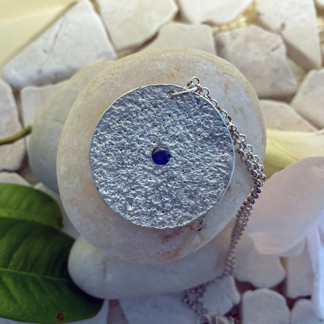 Blue moon Silver Necklace