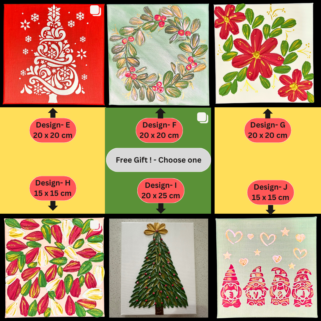 Leaf Mosaic- Textured Art+ Free Christmas Gift