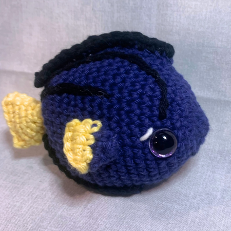 Crochet Blue Tang Fish Toy