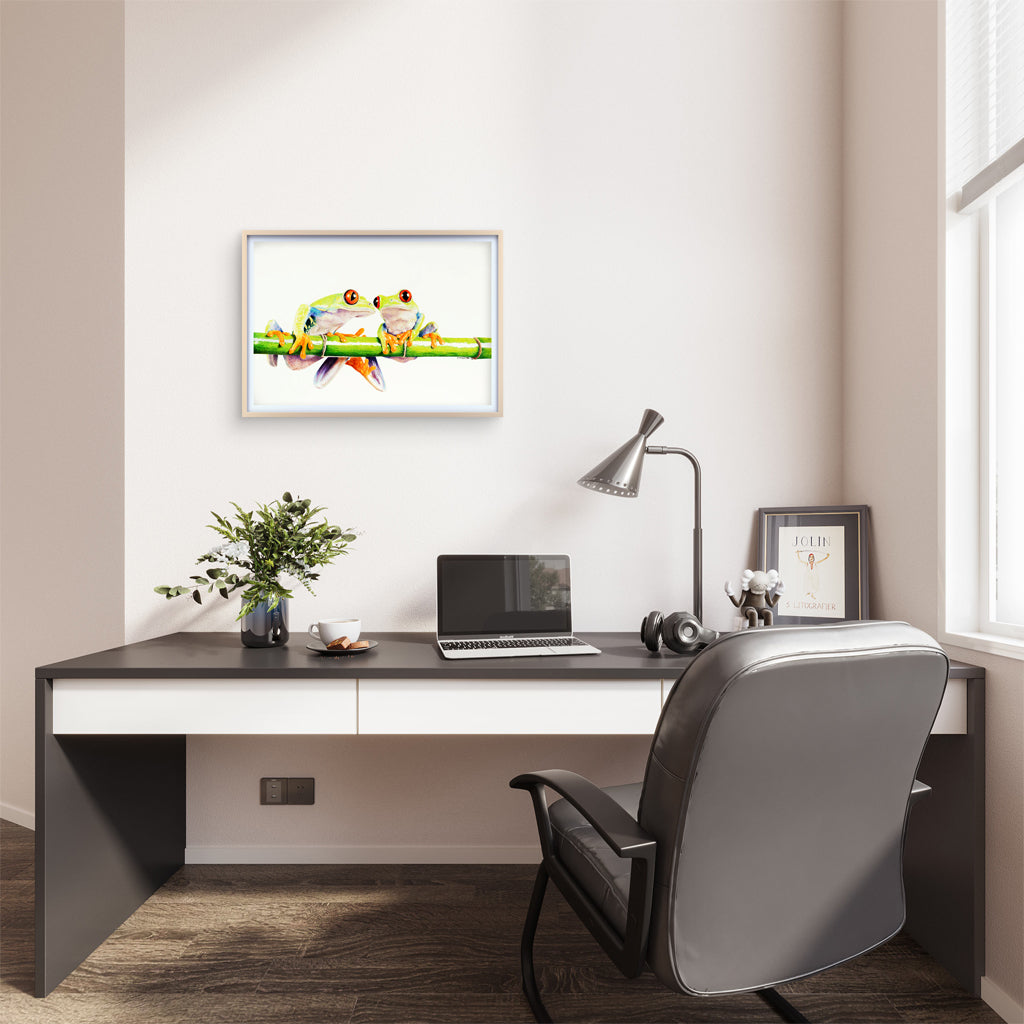 Red-Eyed Tree Frogs | Fine Art Print Reproduction | Wall Art