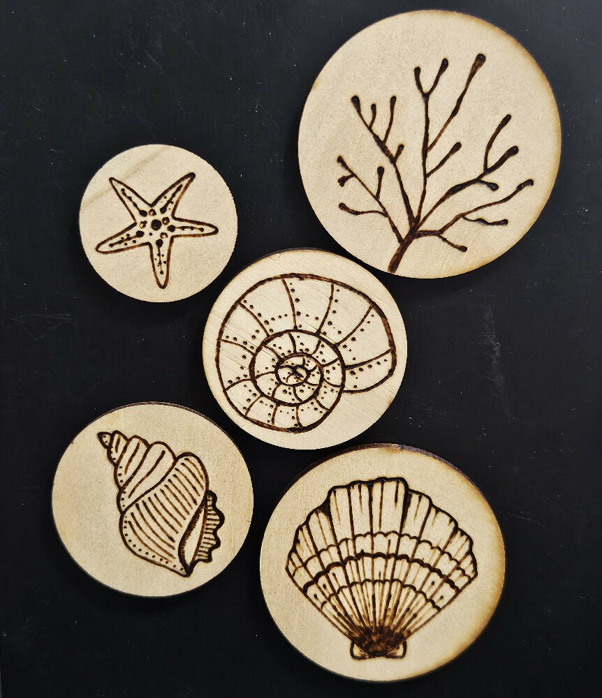 THE KATIE COLLECTIVE - WOODEN MAGNET SET - UNDER THE SEA