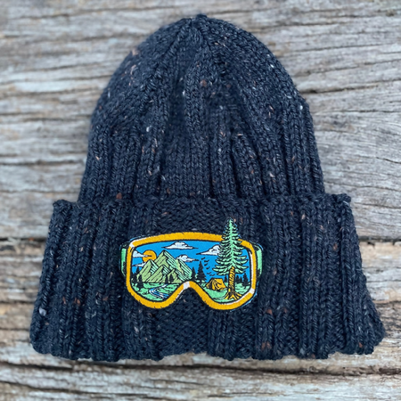 HATITUDE Fisherman’s Beanie with Ski Goggles Patch