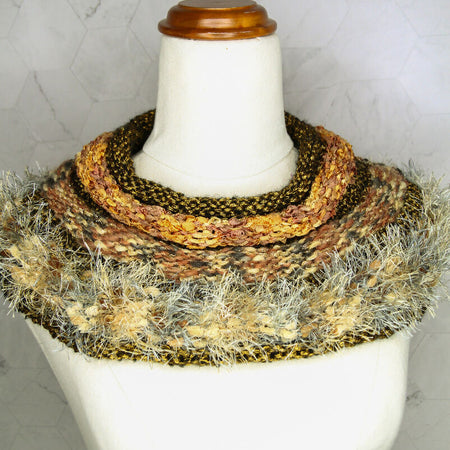Pecan Pie Hand Knitted Cowl