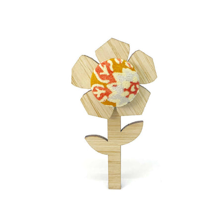 Kimono Flower Brooch