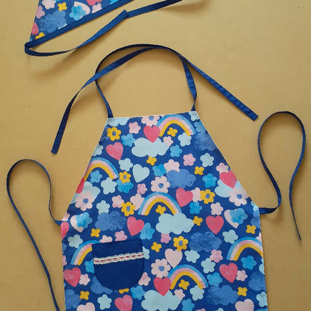 Childs Apron & Matching Head Scarf