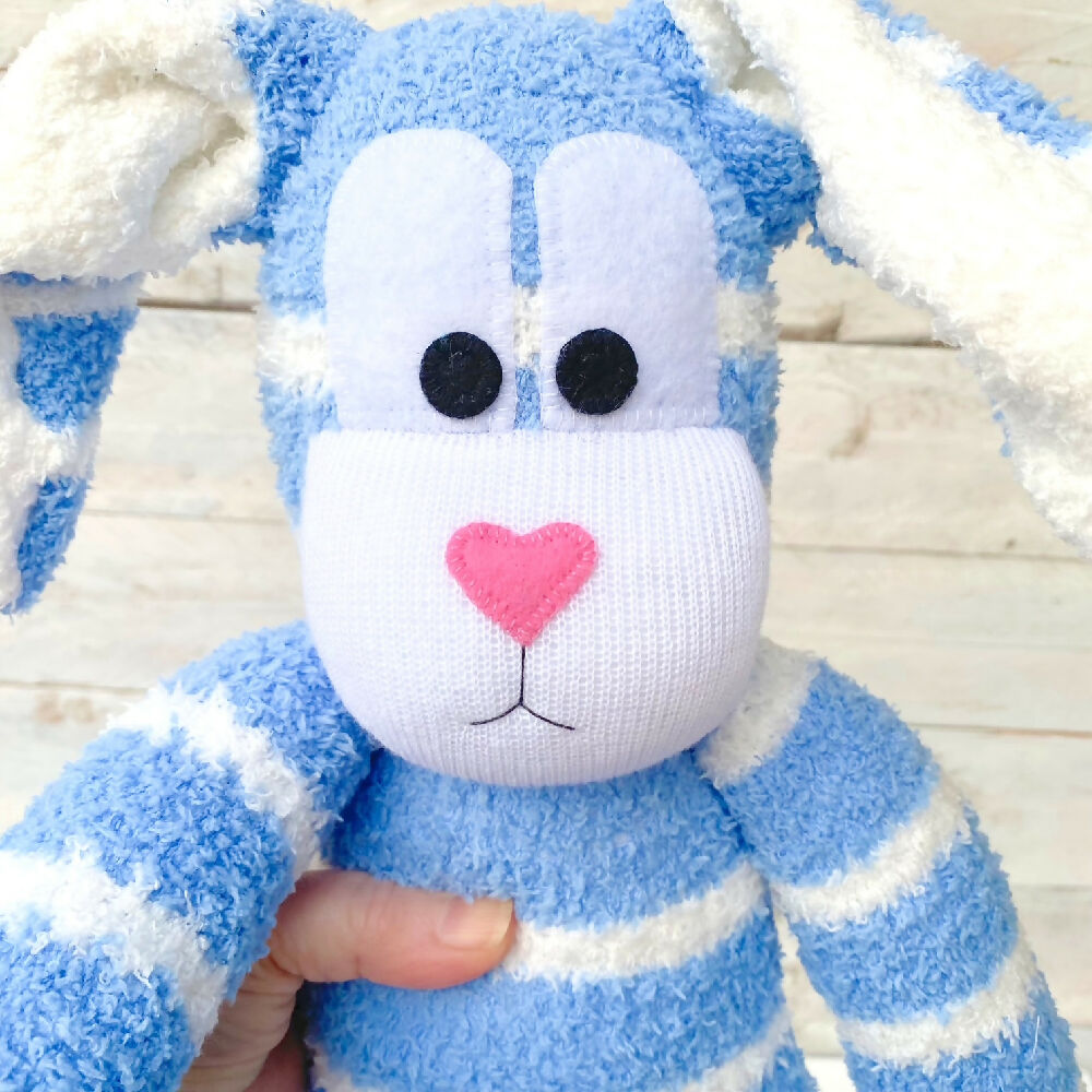Barney-Sock Bunny-Sock Monkey-Soft Toy-Rabbit_5