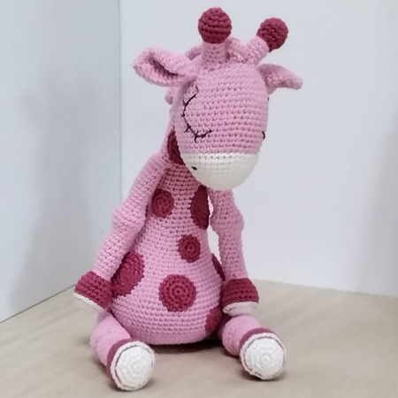 Sleepy pink giraffe