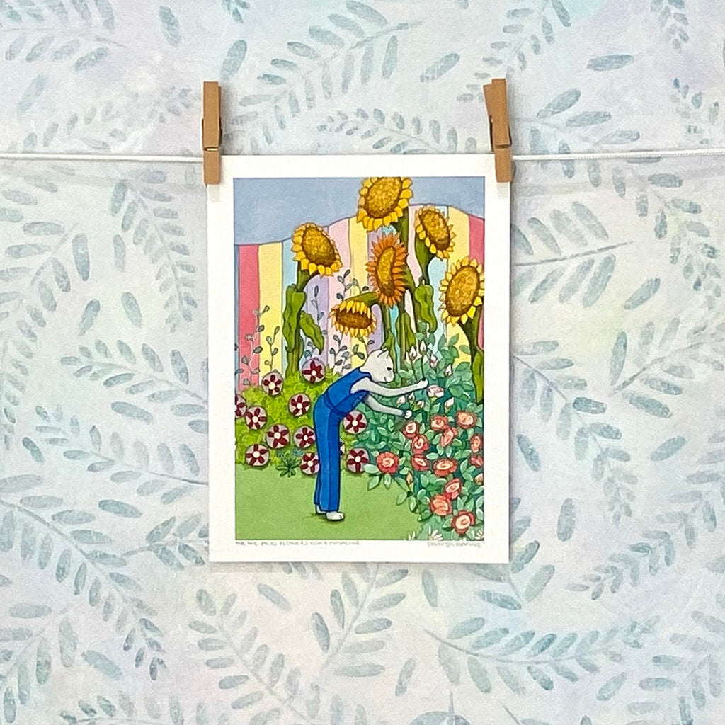 Picking Flowers for his Valentine - Art Print (r5-npix)