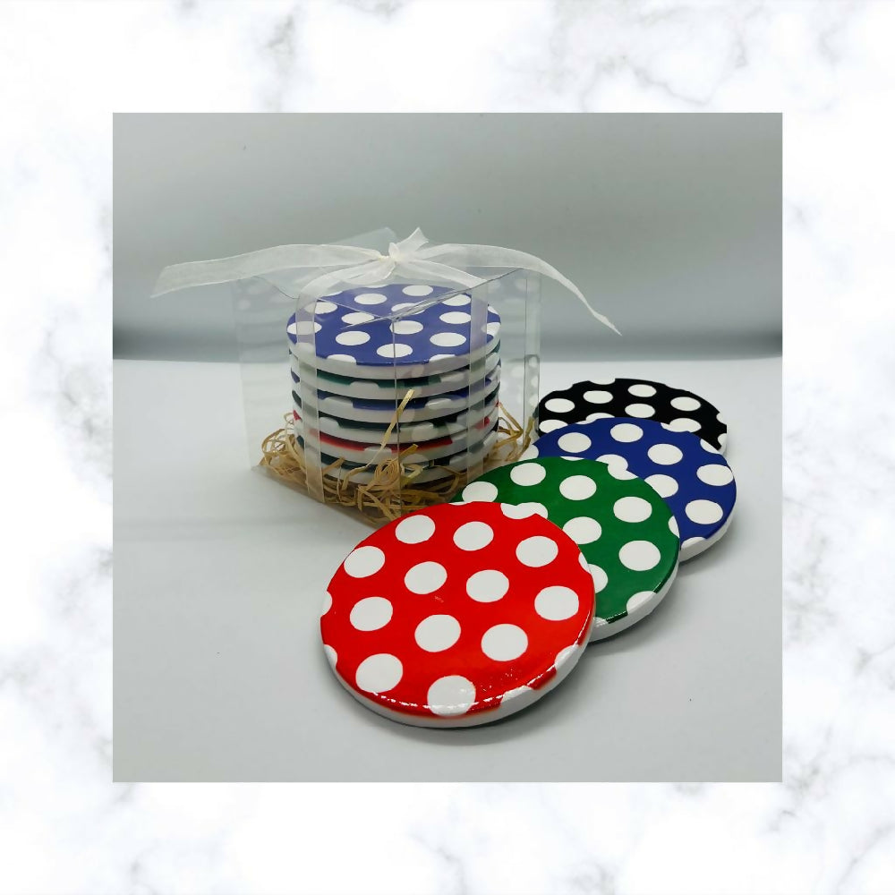 Spotty Ceramic Coasters (price per coaster)