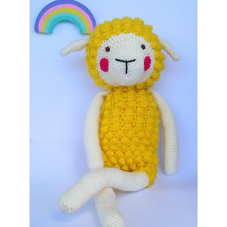 Yellow Crochet Lamb