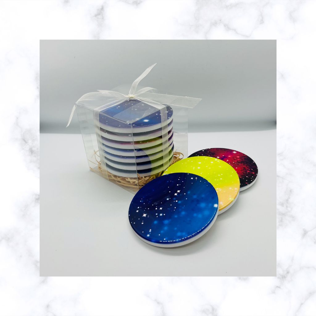 Galactic Stars Ceramic Coasters (price is per coaster)  | Ready to ship | FREE Postage
