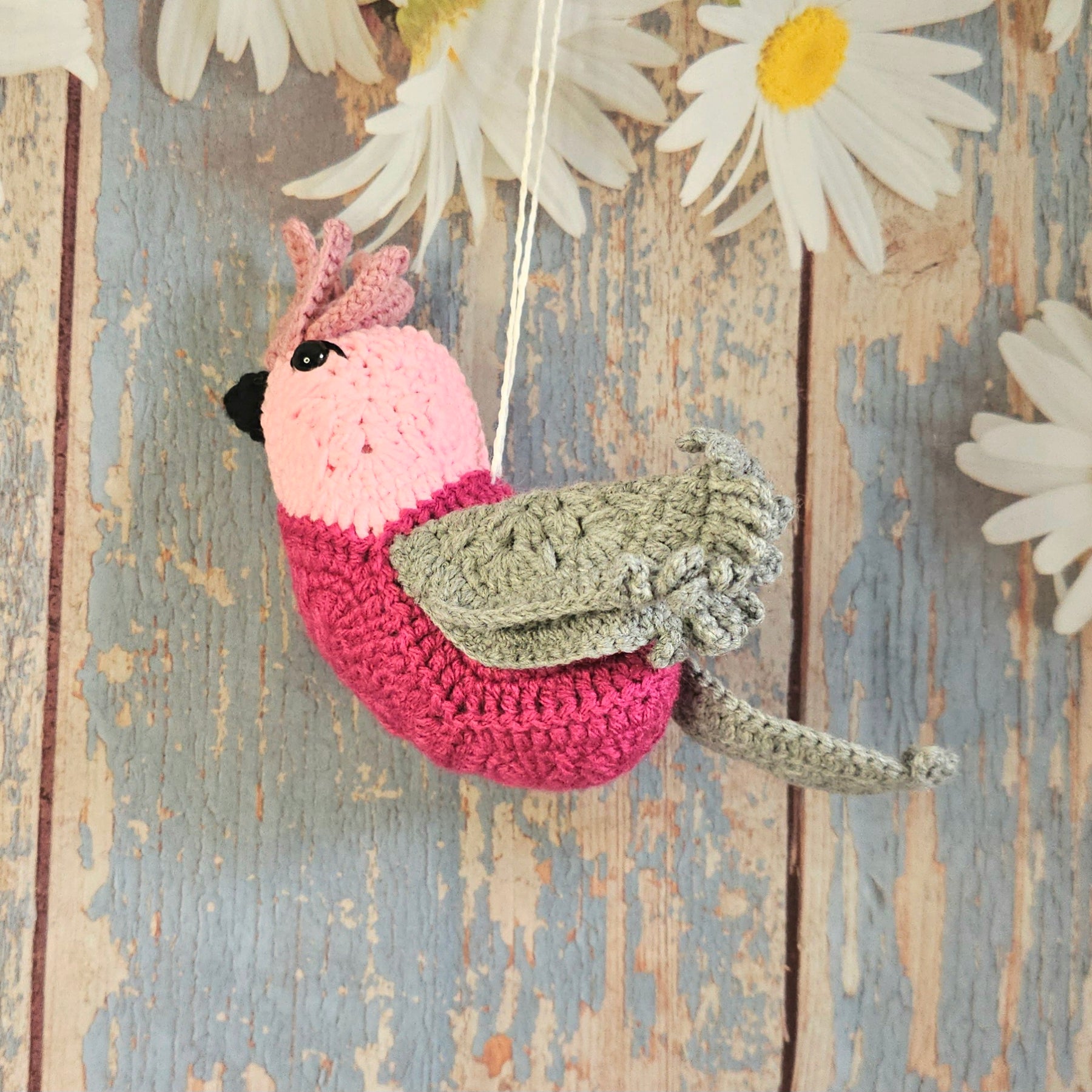 Crocheted Bird - Galah