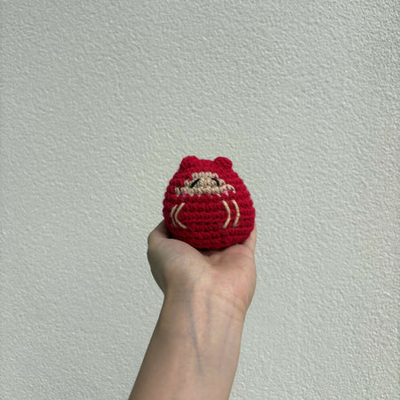 Crochet bear daruma