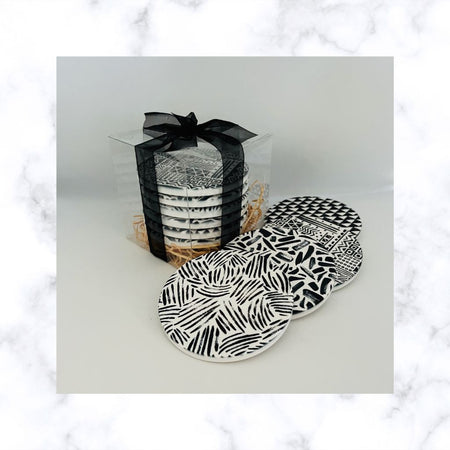 Geometric Ceramic Coasters (price is per coaster)  | Ready to ship | FREE Postage