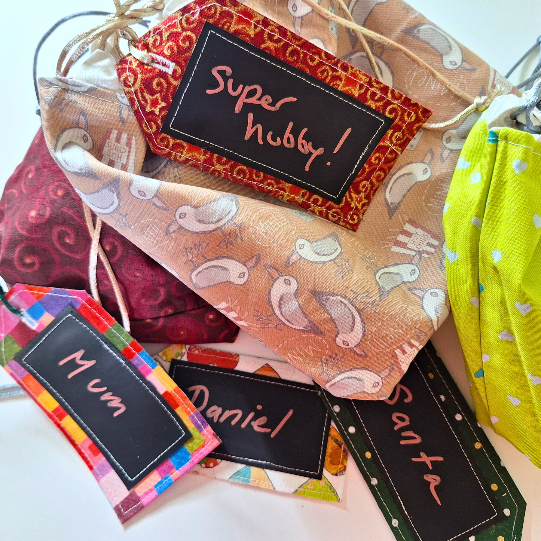 Eco-friendly, Handmade Reusable Gift Tags with Chalkboard Plate