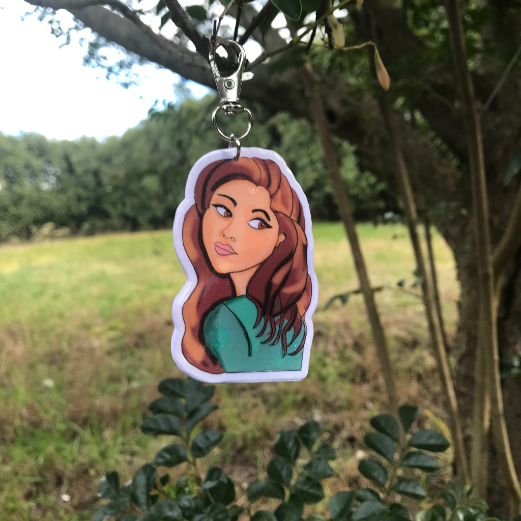 Cartoon Lady Bag Chain – A Quirky Companion