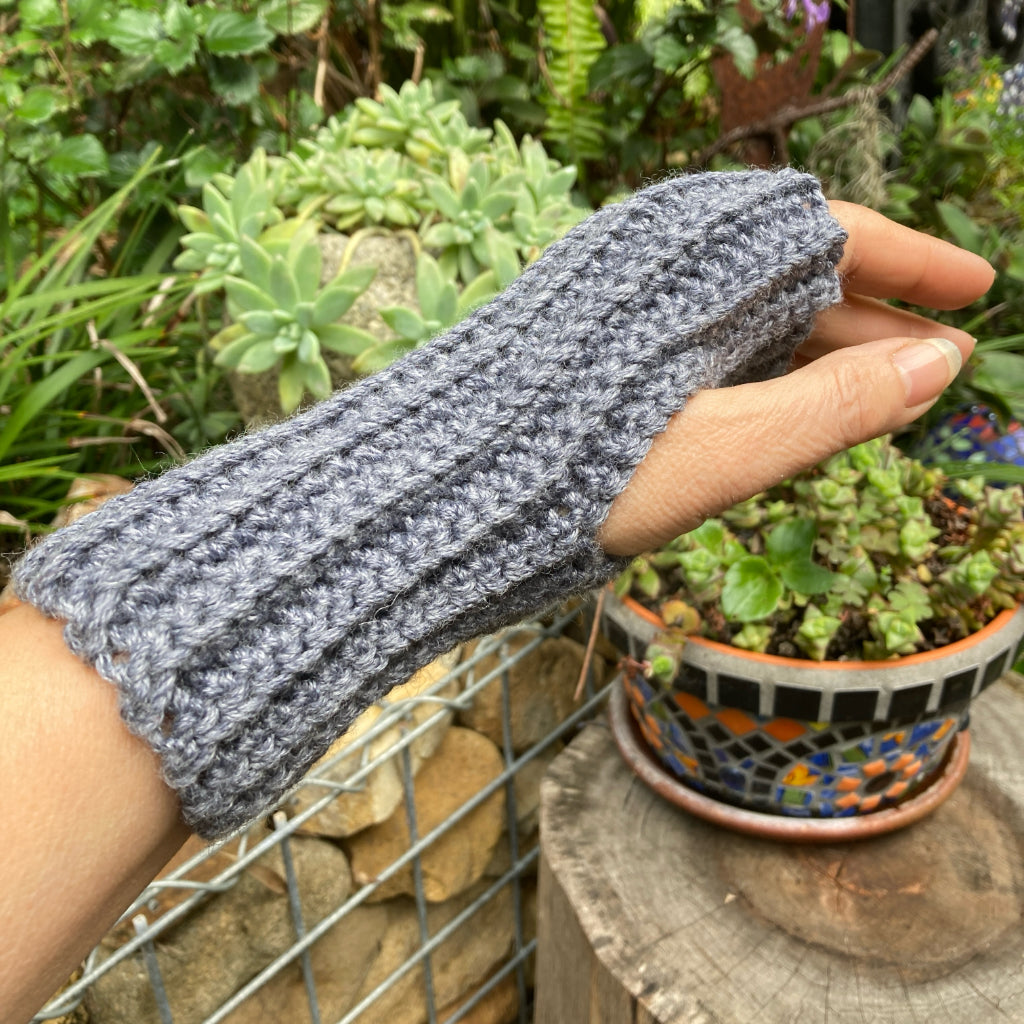 Fingerless Gloves - Steel Grey