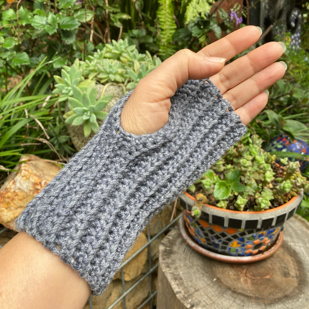 Fingerless Gloves - Steel Grey