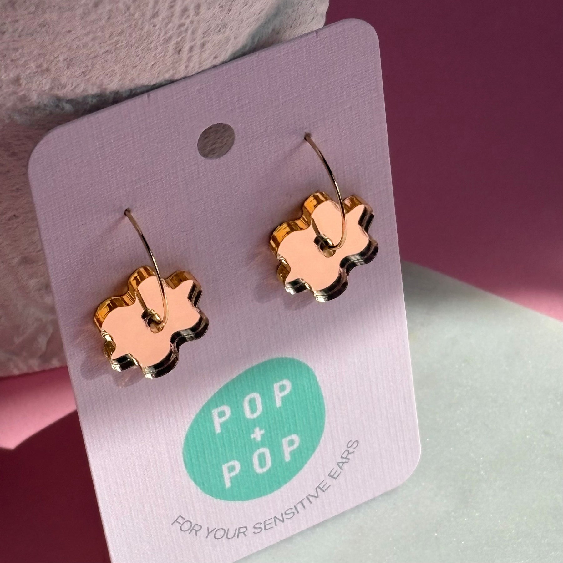 Bees Knees mini Flower hoop - Gold Mirror