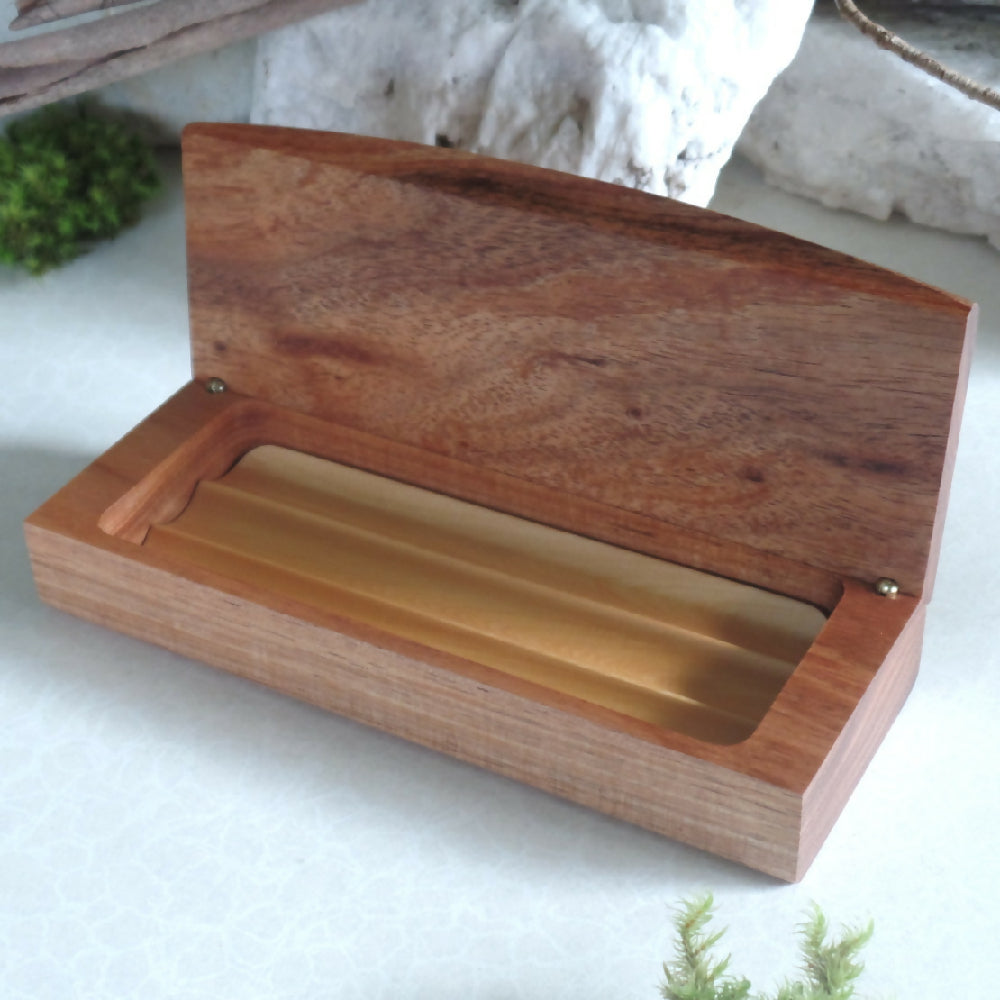 Pen Box- Keepsake Box with Pen Tray- Tasmanian Blackwood