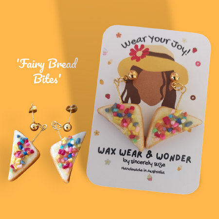 Fairy Bread Bites - Polymer Clay Earrings