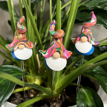 Gnome House Plant Companion Trio (on removable sticks) - Canute, Dagan & Denby