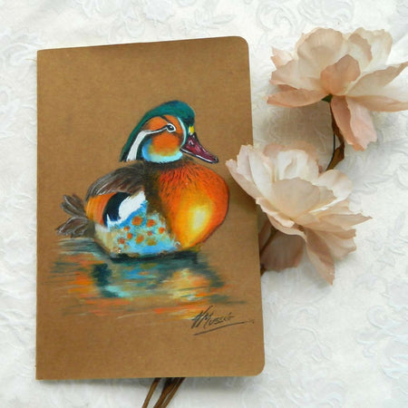 Notebook - Handpainted Mandarin Duck