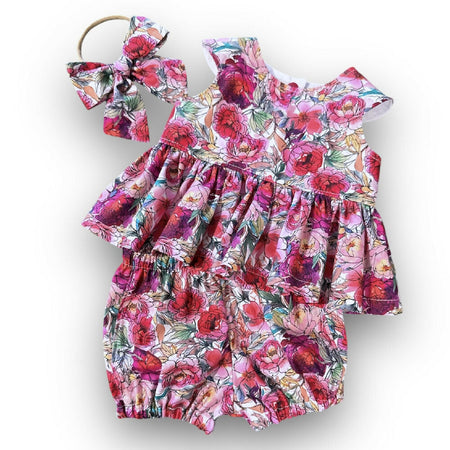 SIZE 00 Cora Floral Baby Peplum Set