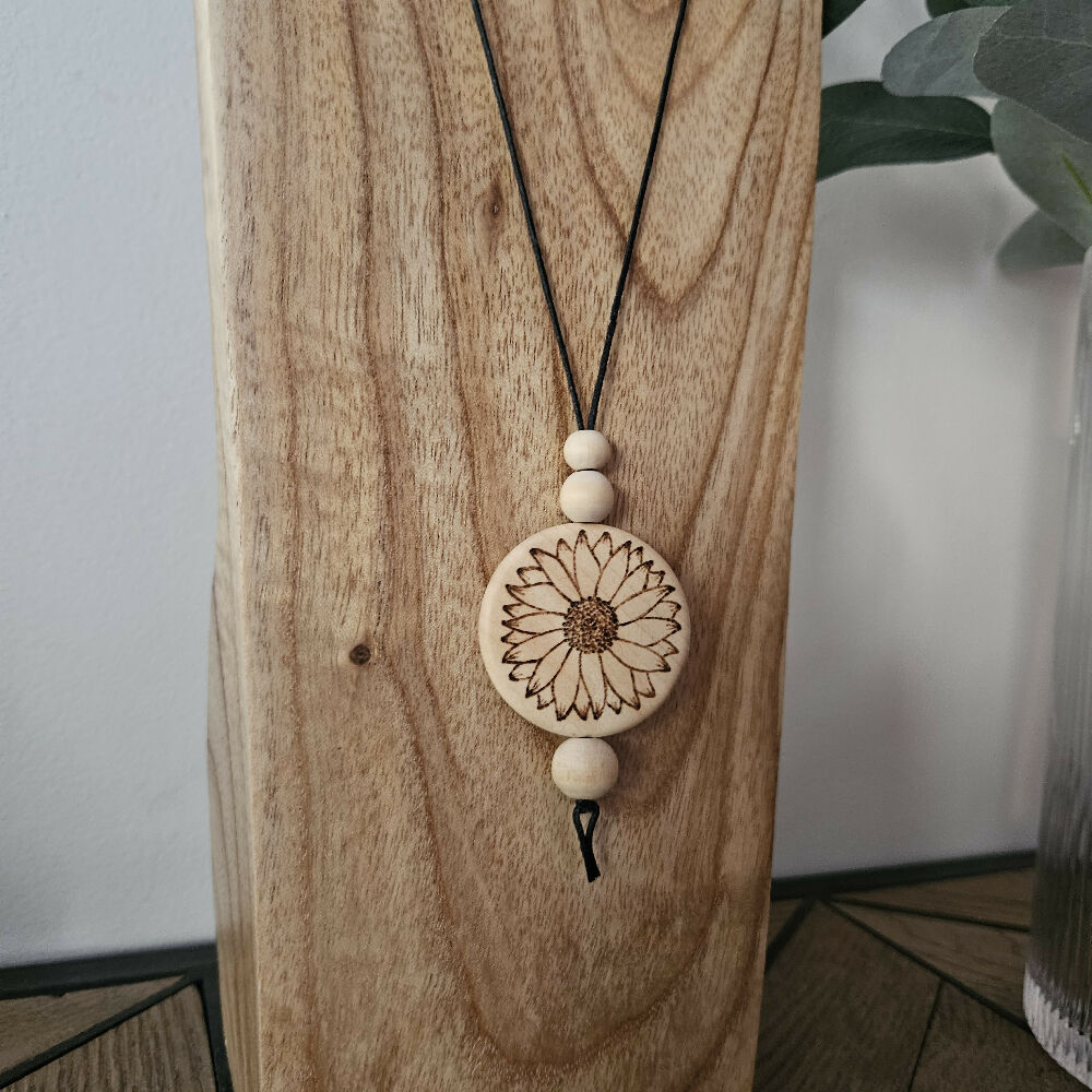 wooden beaded necklaces - the katie collective - sunflower